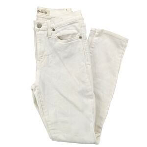 Madewell Jeans Size 25 Womens 9" High Riser Skinny Skinny White Actual 25.5x27.5